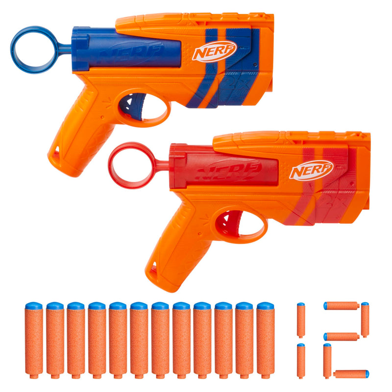 Nerf N Series Duo Pack, comprend 2 blasters Ward, 12 fléchettes N1 compatibles uniquement avec les blasters de la série N, jeux de plein air pour enfants, à partir de 8 ans