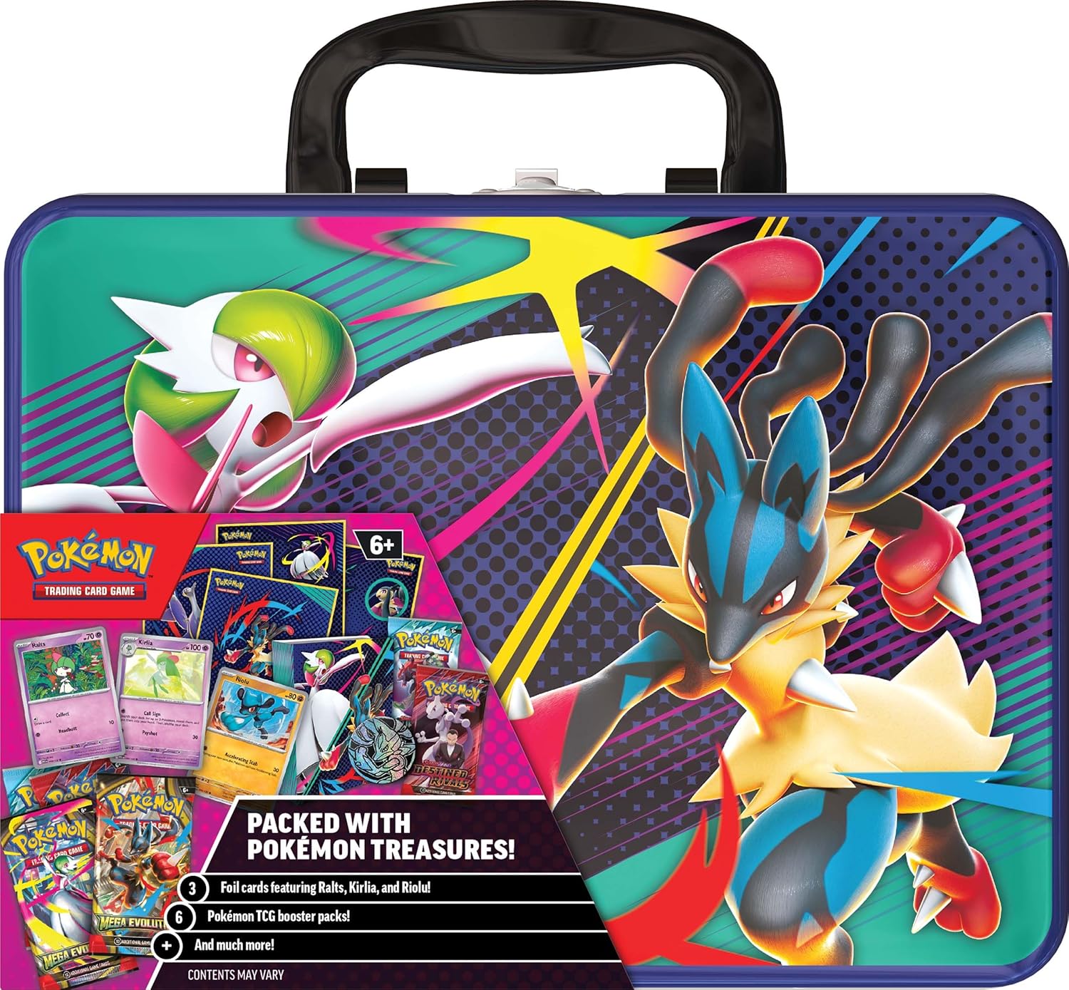 Pokémon TCG: Collector Chest – Mega Gardevoir& Mega Lucario (3 Foil Cards, 6 Booster Packs & More