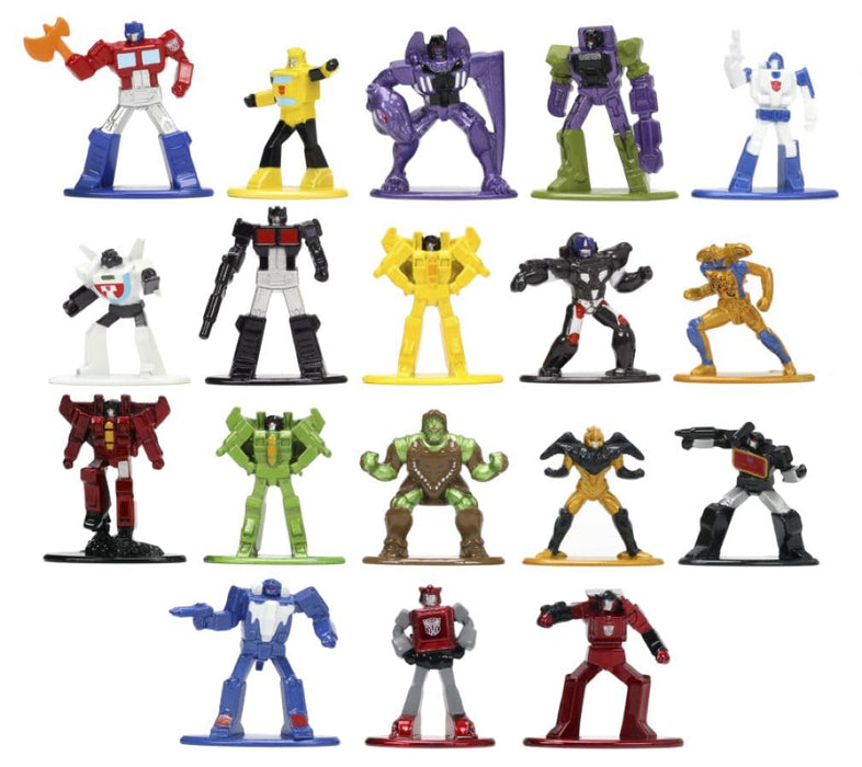 Transformers Jada Nano Metalfigs, Druckguss, Serie 3, 18 Figuren (16 Plus, 2 Gold Exclusives)