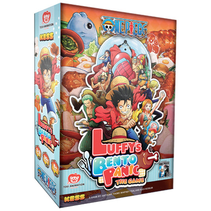 Kess One Piece: Luffy’s Bento Panic Game for Players Ages 10 & Up, Playtime 30 Mins, Anime, Quick to Learn, Feasting Fun: Lunch is Served, with a Side of Panic