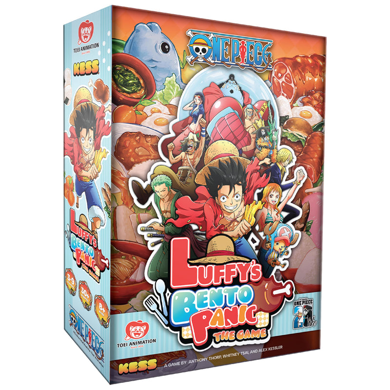 Kess One Piece: Luffy’s Bento Panic Game for Players Ages 10 & Up, Playtime 30 Mins, Anime, Quick to Learn, Feasting Fun: Lunch is Served, with a Side of Panic