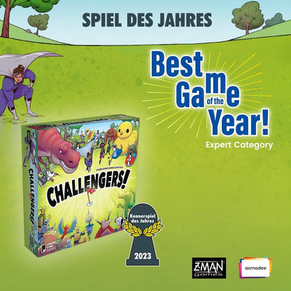 Z-Man Games Challengers | Jeu de société | À partir de 10 ans | 1 à 8 joueurs | 45 minutes de temps de jeu ou plus