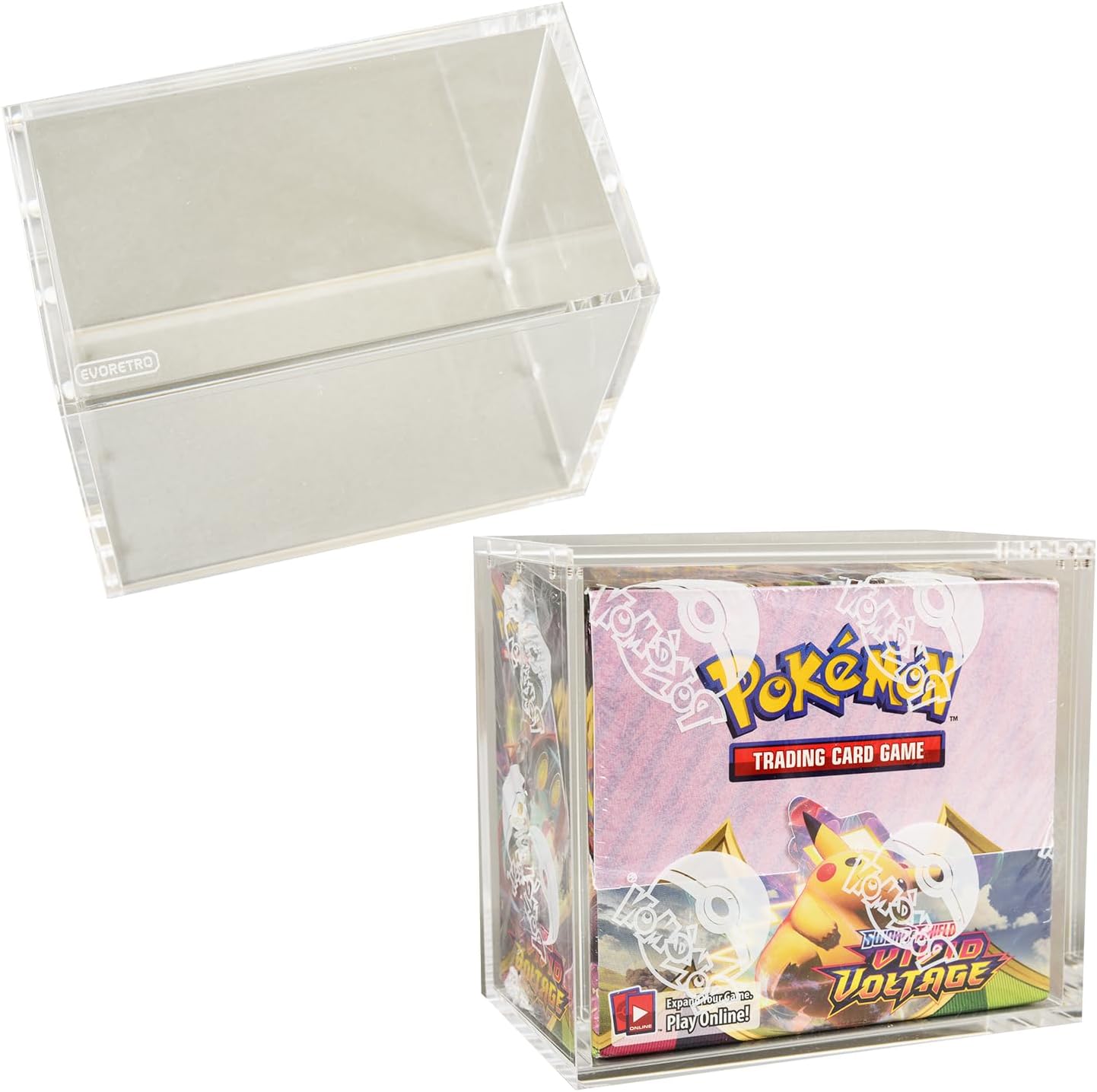 Acrylic Case for Pokémon Booster Box – 5mm Thick UV-Resistant Display with Magnetic Lid, Transparent Storage Protector with Logo – Premium Collector Display Case for Cards – Pack of 1