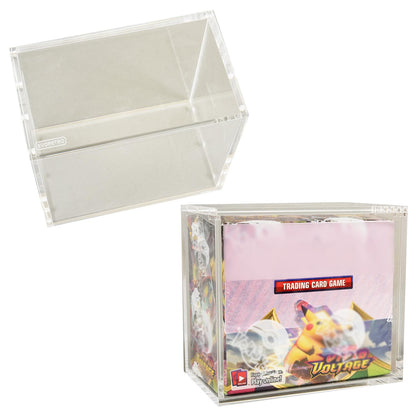 Acrylic Case for Pokémon Booster Box – 5mm Thick UV-Resistant Display with Magnetic Lid, Transparent Storage Protector with Logo – Premium Collector Display Case for Cards – Pack of 1