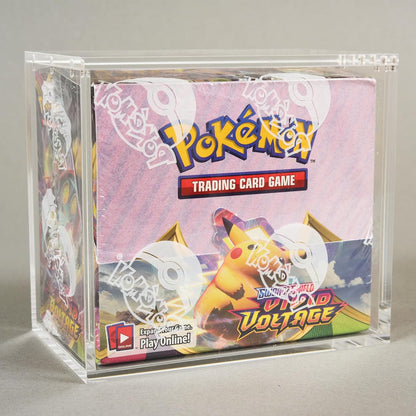 Acrylic Case for Pokémon Booster Box – 5mm Thick UV-Resistant Display with Magnetic Lid, Transparent Storage Protector with Logo – Premium Collector Display Case for Cards – Pack of 1