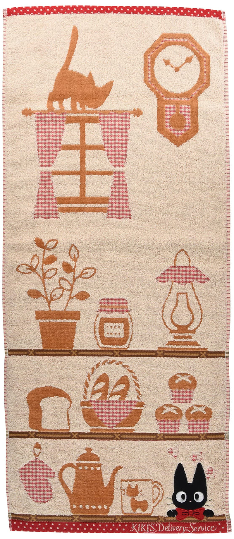 Marushin Kiki's Delivery Service Handtuch Jiji 34 x 80 cm Studio Ghibli Mikrofaser Handtuch