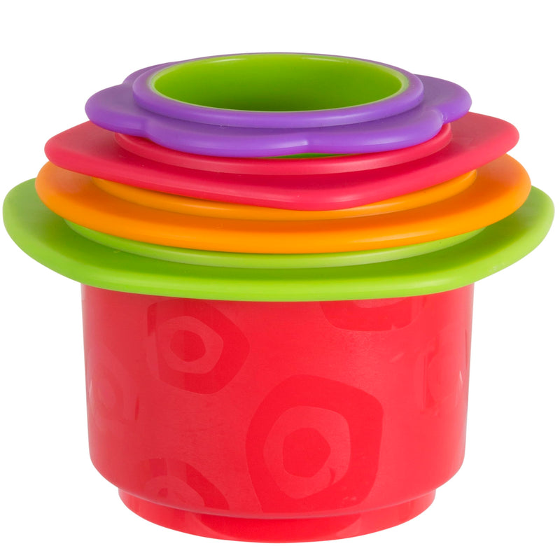 Playgro Ciotole per bagnetto, 4 pezzi, Giocattoli per bebè, A partire da 9 mesi, Senza Bisfenolo A, Multicolore, 40217