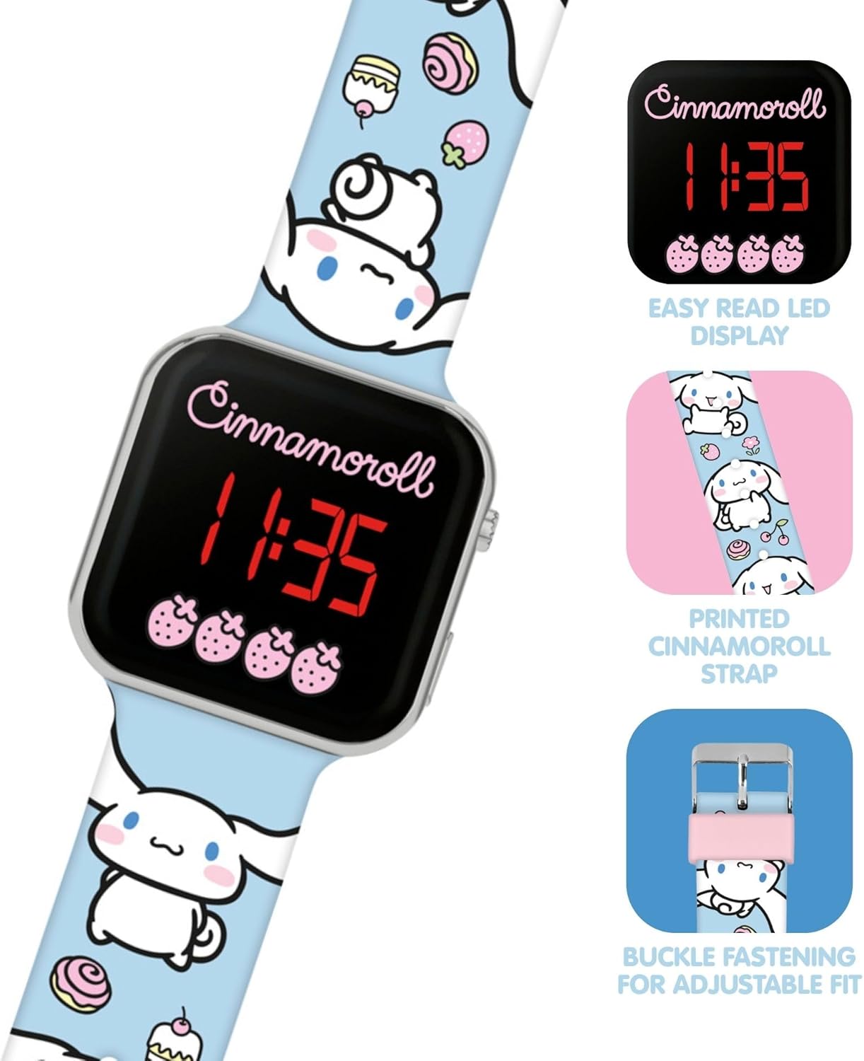 Kids Licensing - Cinnamoroll Sanrio LED Watch for Girls