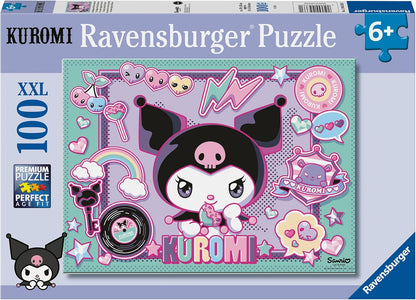Ravensburger - Kuromi XXL 100 Pezzi | Puzzle 6 Anni In Su | Puzzle 100 Pezzi Per Bambini Da 6 Anni In Su | 49 x 36 | Puzzles Ravensburger | Regalo Bambino