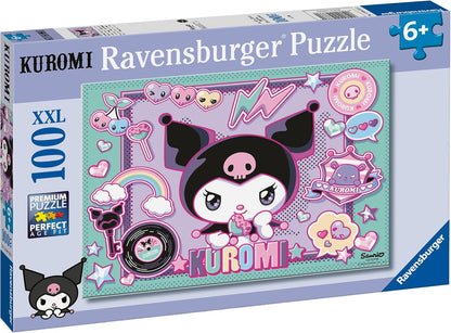 Ravensburger - Kuromi XXL 100 Pezzi | Puzzle 6 Anni In Su | Puzzle 100 Pezzi Per Bambini Da 6 Anni In Su | 49 x 36 | Puzzles Ravensburger | Regalo Bambino
