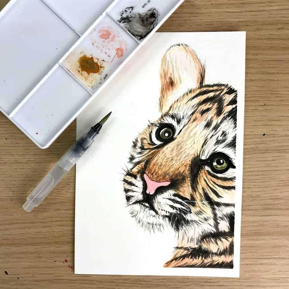 Fijnkorrelige getextureerde aquarel papier pad - 300 g/m², 12 vellen - by Zieler™ - Ideaal voor weken en maskeren. Gemaakt in het VK (A4