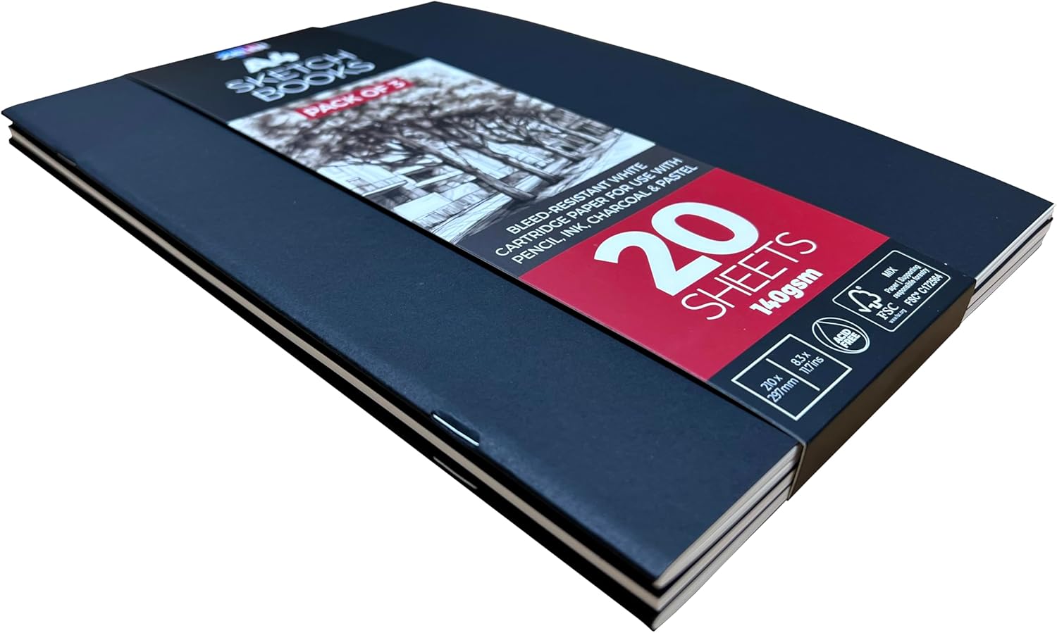 Zieler - Sketch Books - 3-Pack - A4 (609290034)