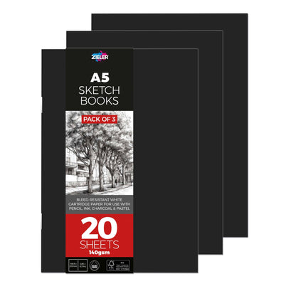 Zieler - Sketch Books - 3-Pack  - A5 (609290033)