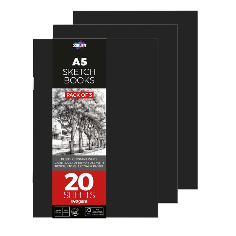 Zieler - Sketch Books - 3-Pack  - A5 (609290033)