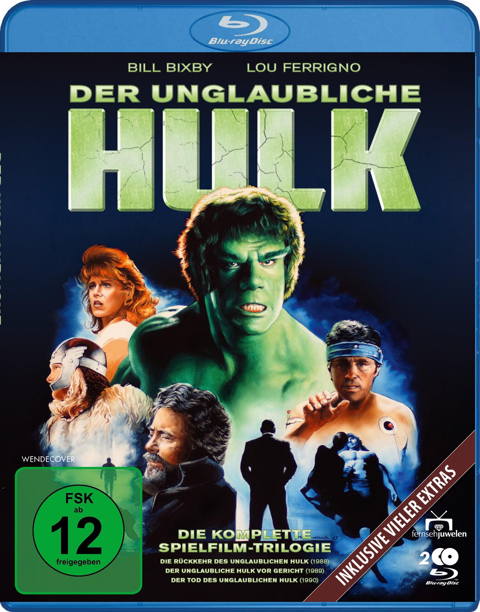 DER UNGLAUBLICHE HULK - DER UNGLAUBLICHE HULK - DIE KOMPLETTE SPIELFILM-TRILOGIE VON 1988-1990 PLUS EXTRAS