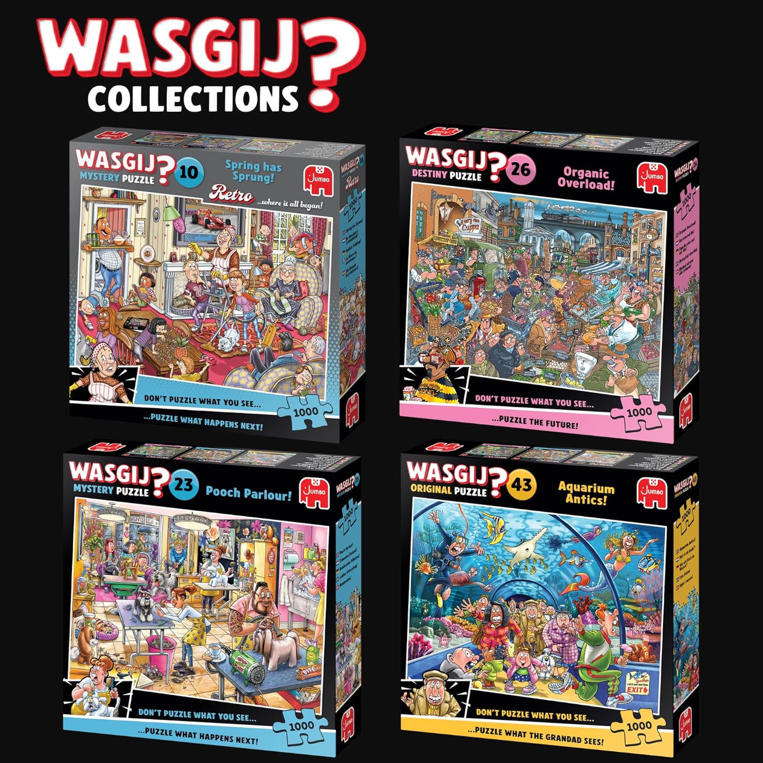 Wasgij Retro Mystery 10, Spring has Sprung! - 1000 Piece Adults Jigsaw Puzzles - Challenging, Brainteasing 1000Pc Adult Puzzle - 100% Recycled Cardboard Jigsaws - Birthday Jumbo