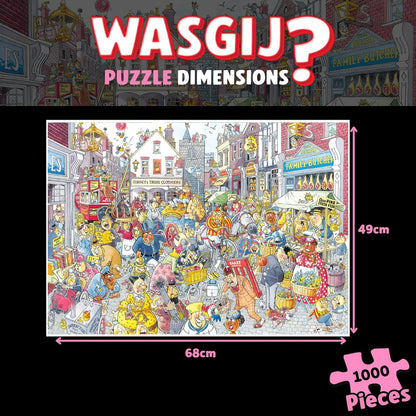 Wasgij Retro Destiny 10, High Street Hassle! - 1000 Piece Adults Jigsaw Puzzles - Challenging, Brainteasing 1000Pc Adult Puzzle - 100% Recycled Cardboard Jigsaws - Birthday Jumbo