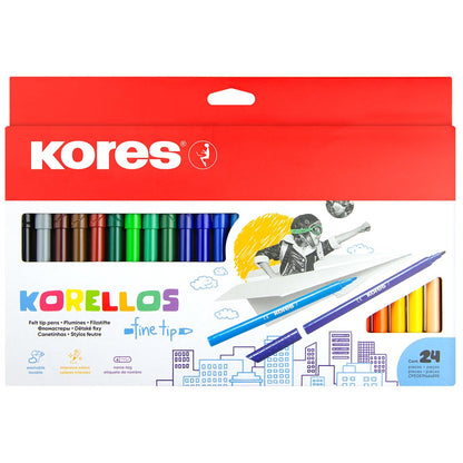 Kores – Felt Tip Pens – 24 Pack (729014)
