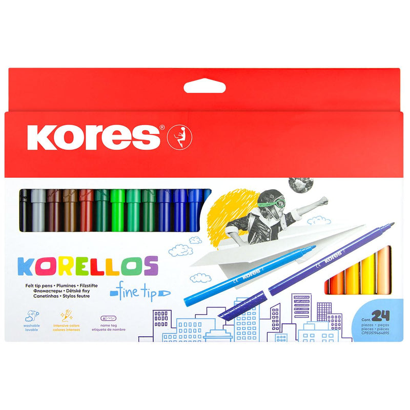 Kores – Felt Tip Pens – 24 Pack (729014)