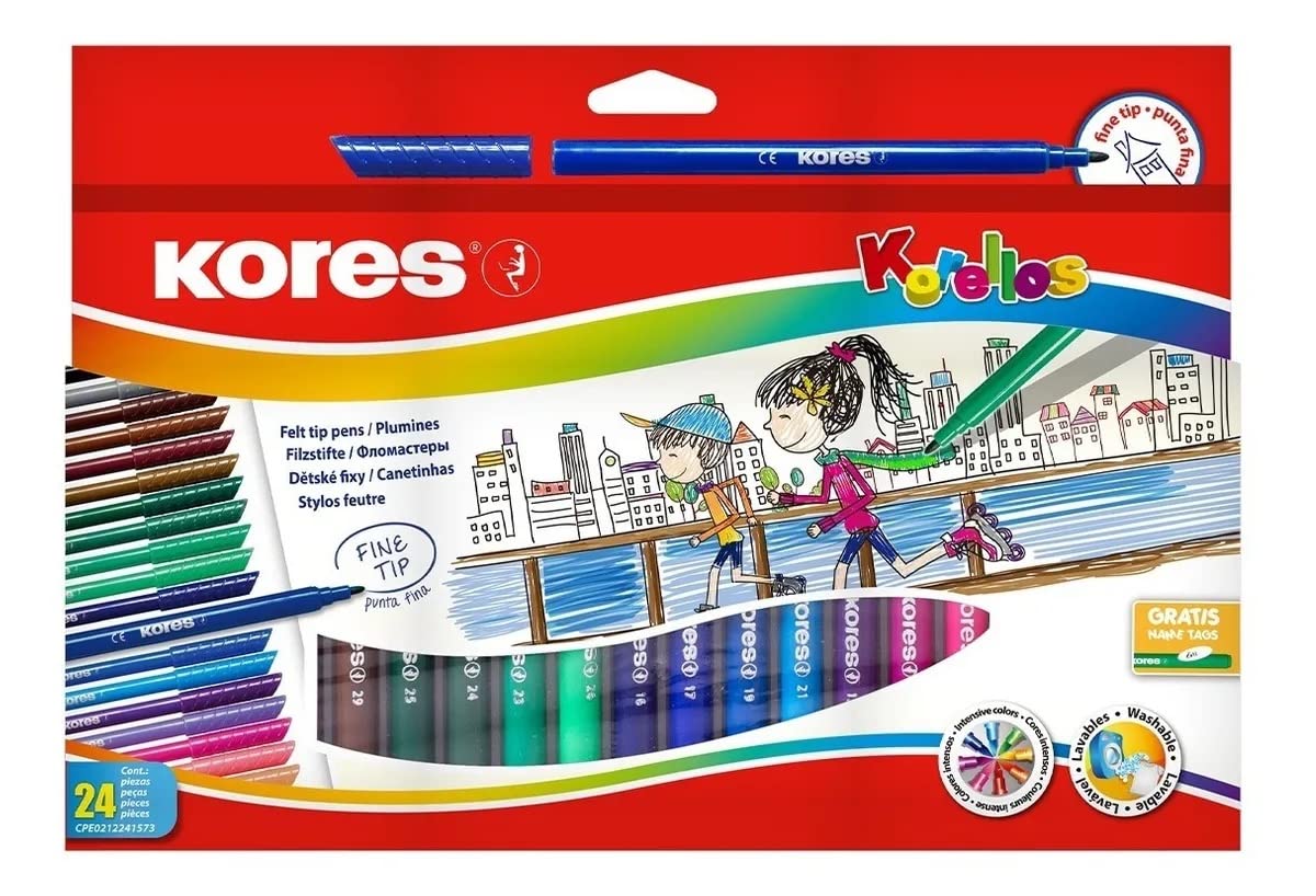 Kores – Conical Tip Markers – 24 Pack (729044)