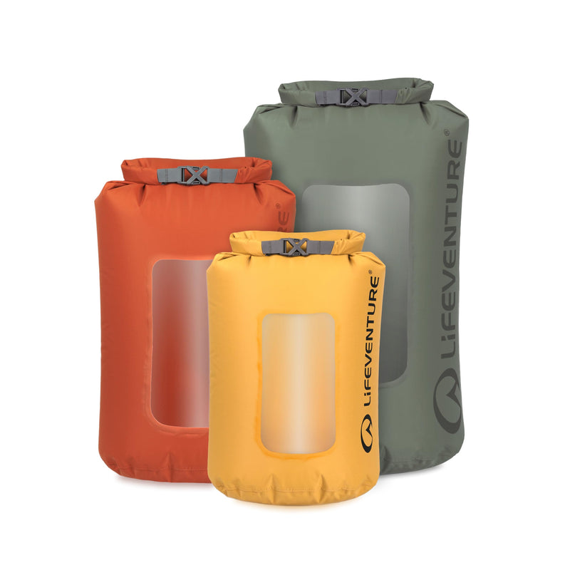 Lifeventure Stormlight Dry Bag, silikonisiertes Ripstop-70D-Gewebe mit vollständig versiegelten Nähten, Roll-Top-Verschluss, wasserdichter Trockensack für Abenteuerreisen
