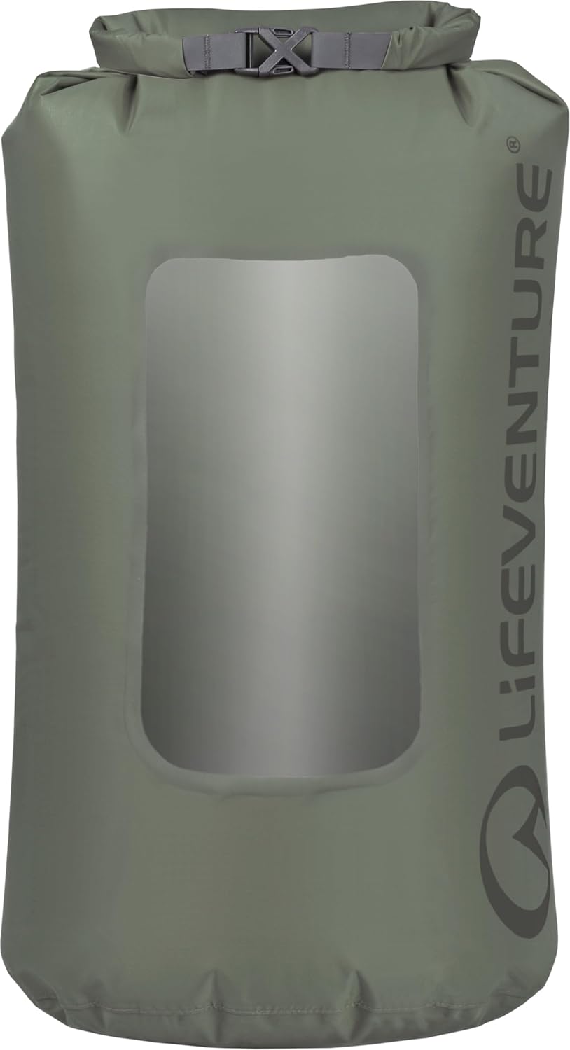 Lifeventure Stormlight Dry Bag, silikonisiertes Ripstop-70D-Gewebe mit vollständig versiegelten Nähten, Roll-Top-Verschluss, wasserdichter Trockensack für Abenteuerreisen