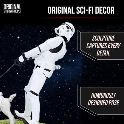 Nemesis Now Original Stormtrooper Man’s Best Friend Figurine 15.5cm – Star Wars Style Sci-Fi Collectible Statue with Dog, Hand Painted Figurine