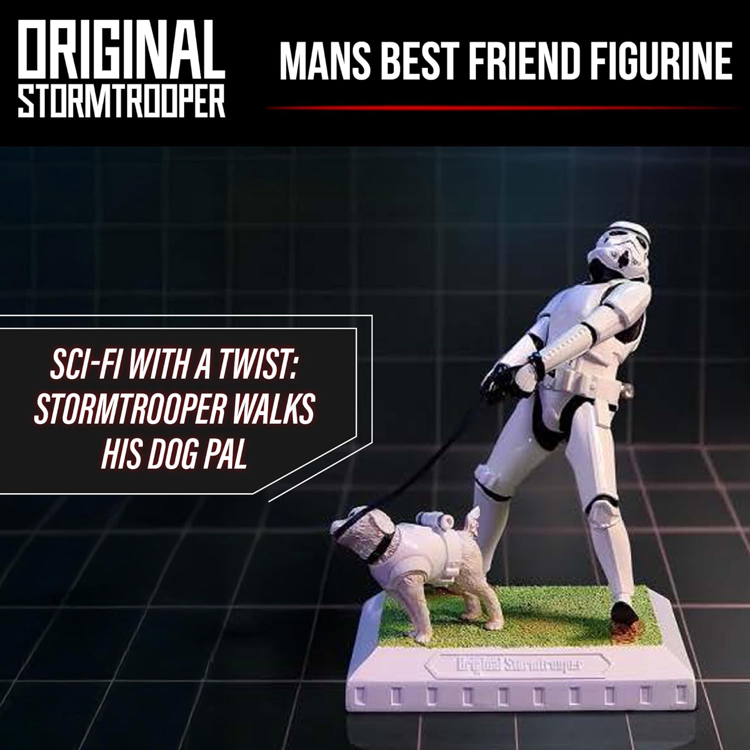 Nemesis Now Original Stormtrooper Man’s Best Friend Figurine 15.5cm – Star Wars Style Sci-Fi Collectible Statue with Dog, Hand Painted Figurine