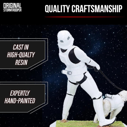 Nemesis Now Original Stormtrooper Man’s Best Friend Figurine 15.5cm – Star Wars Style Sci-Fi Collectible Statue with Dog, Hand Painted Figurine