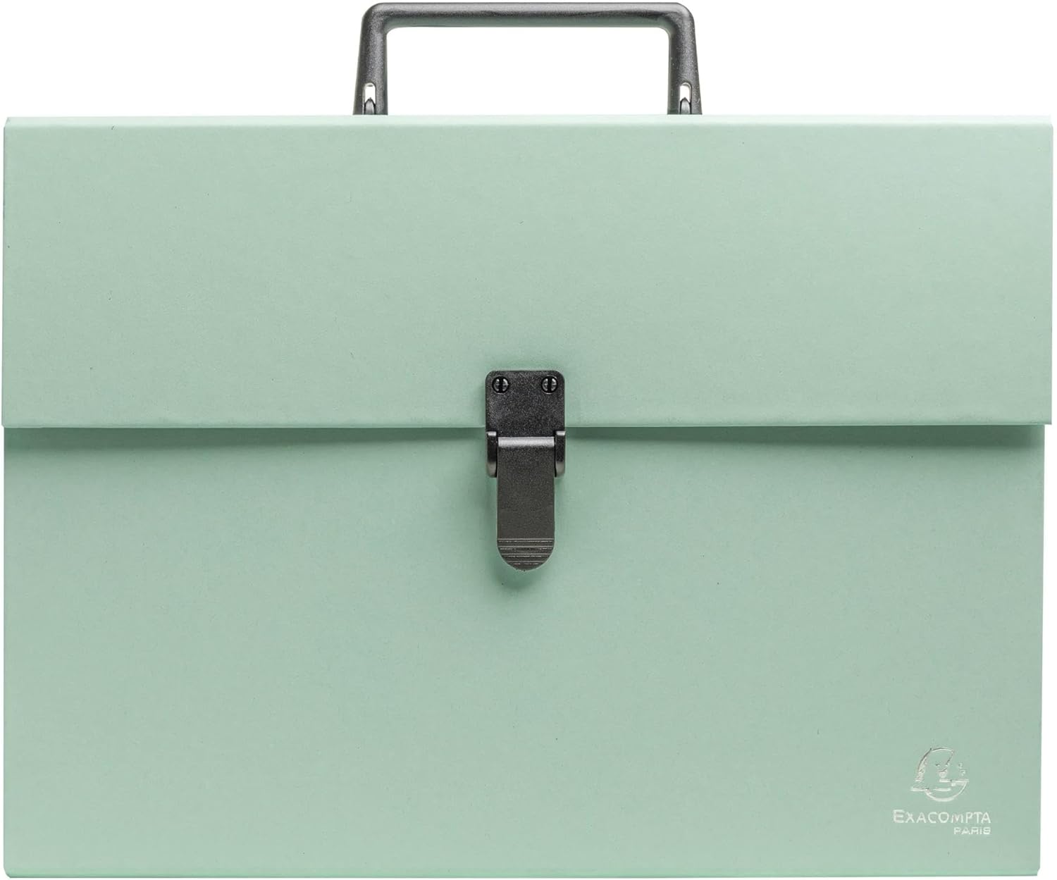 Exacompta - Ref 56339E - 1 case File with Autentik Handle - Reinforced Multi-Coloured Gussets - Clip Button Closure - 18 compartments - Size 32x24cm - 3 Random Colours
