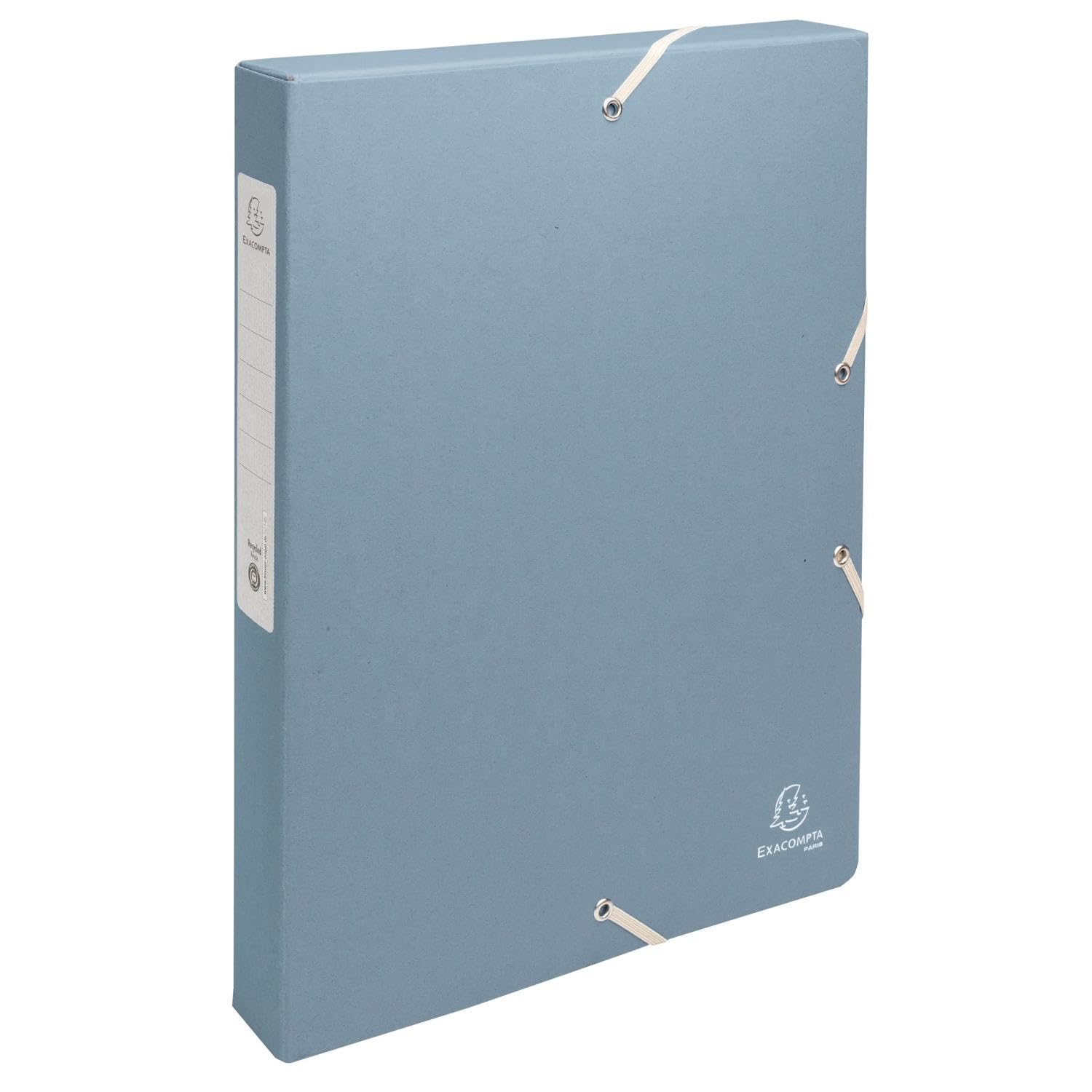 Exacompta - Ref 59339E - 1 Box with Elastic Bands Autentik - Made from Recycled Card 600 g/m2-4 cm Spine - 25 x 33 cm - for A4 Size documents - Random Colours - Delivered Fully Assembled