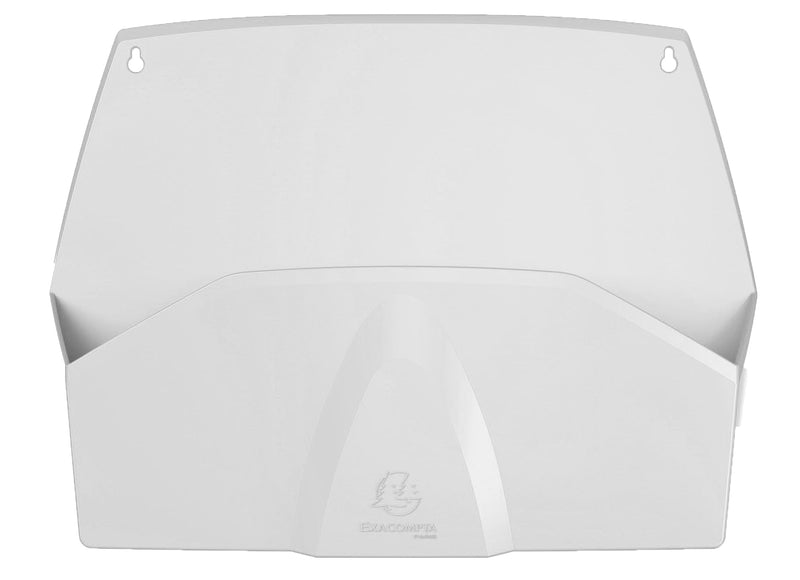 Exacompta - Ref 61113D - 1 Horizontal Wall sorter 1 Compartment AUTENTIK, Wall Display A4, Document Holder, Wall Basket - Dimensions: D 7.2 x W 38.2 x H 29 cm - White