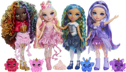 Rainbow High Rainbow Shimmers with Slime - Iris - 28cm Fashion Doll, Comes with a Slime Kit and a Pet Chameleon, Suitable for Children Ages 4+