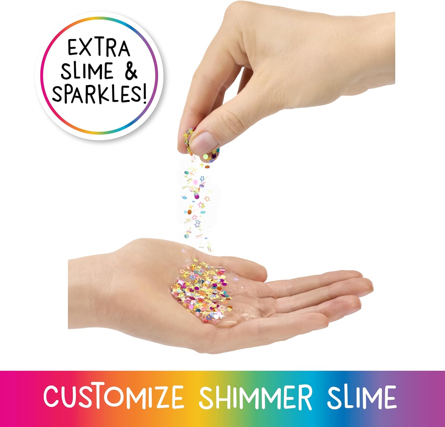 Rainbow High Rainbow Shimmers with Slime - Iris - 28cm Fashion Doll, Comes with a Slime Kit and a Pet Chameleon, Suitable for Children Ages 4+