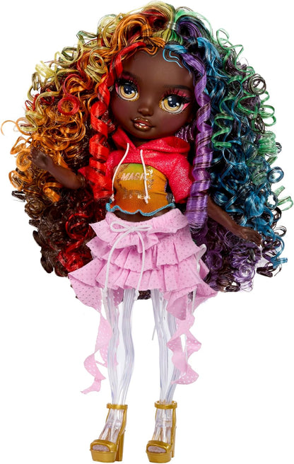 Rainbow High Rainbow Shimmers with Slime - Iris - 28cm Fashion Doll, Comes with a Slime Kit and a Pet Chameleon, Suitable for Children Ages 4+