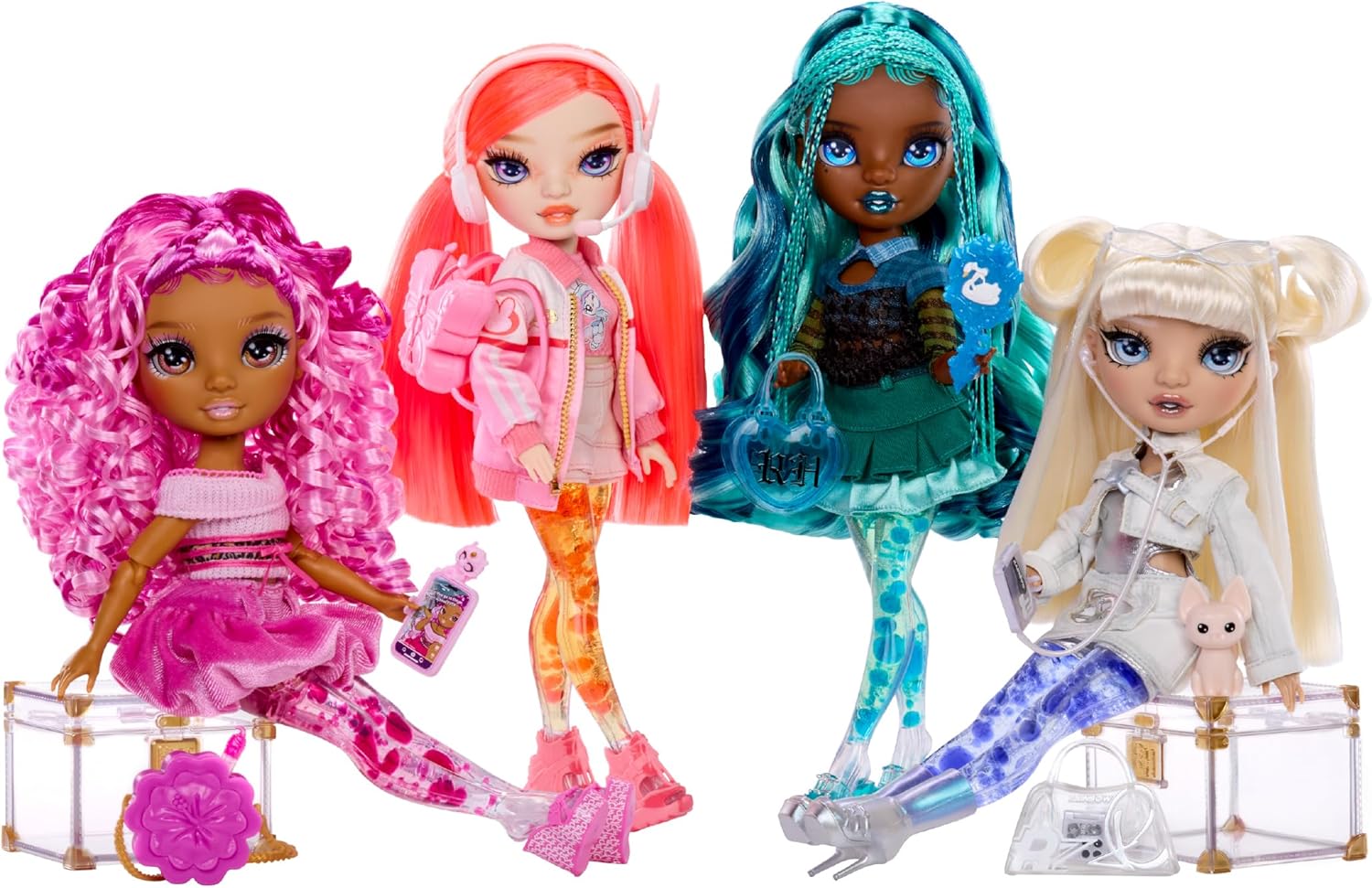 Rainbow High Sparkle & Shine Doll - Misty - 28cm Fashion Doll with Teal Blue Hair and Magic Bubbles in Legs, Colour, Style, Play, Collectable, For Children Ages 4 to 12+