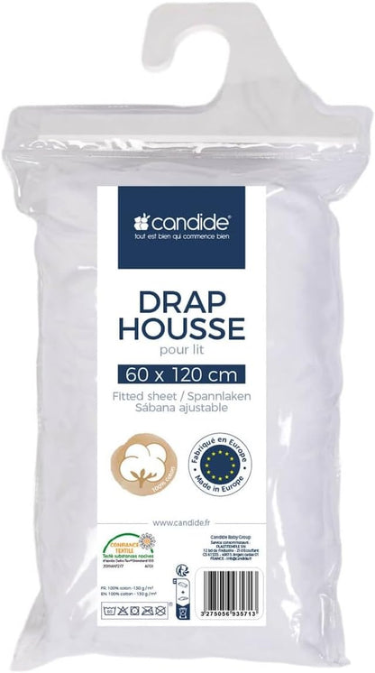 Candide - Fitted Sheet - White - 60X120 Cm