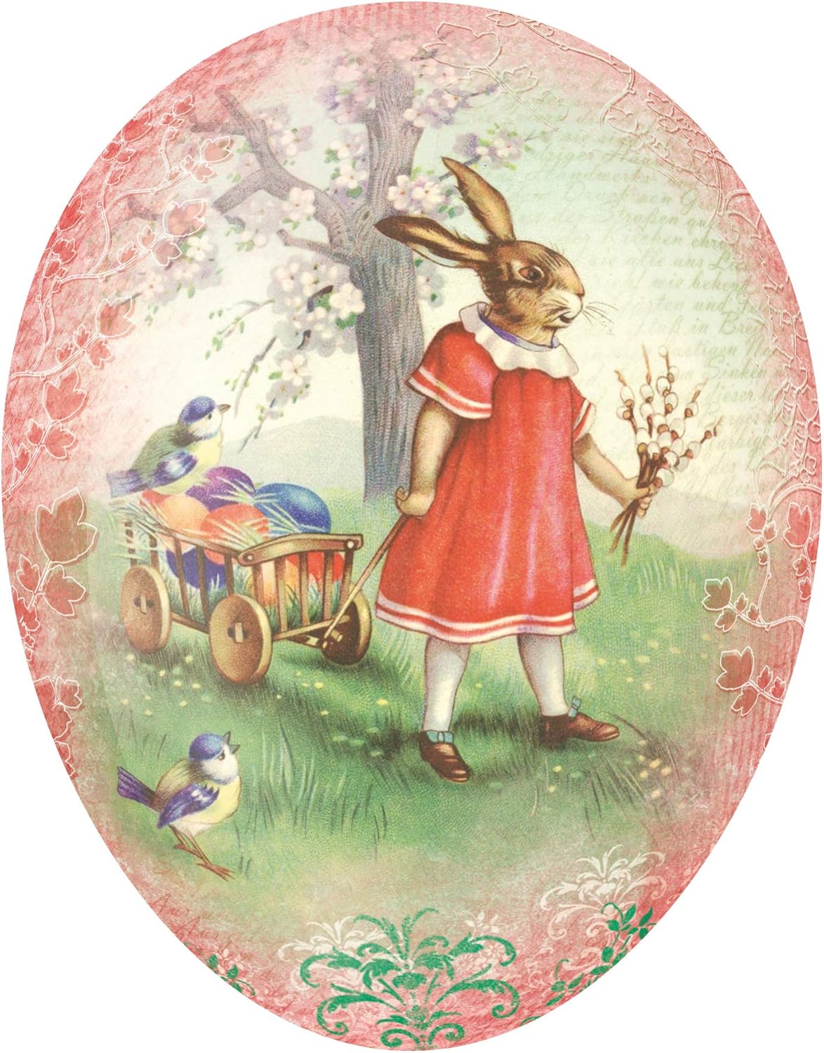 Nestler 3er Set Ostereier zum Befüllen Größe 15 cm - Handgemachte Eier aus Pappe in verschiedenen Größen - Motiv Vintage II - Liebevolles Ostergeschenk (15cm
