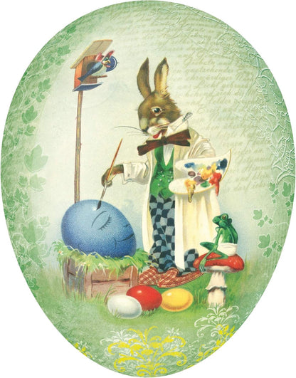 Nestler 3er Set Ostereier zum Befüllen Größe 15 cm - Handgemachte Eier aus Pappe in verschiedenen Größen - Motiv Vintage II - Liebevolles Ostergeschenk (15cm