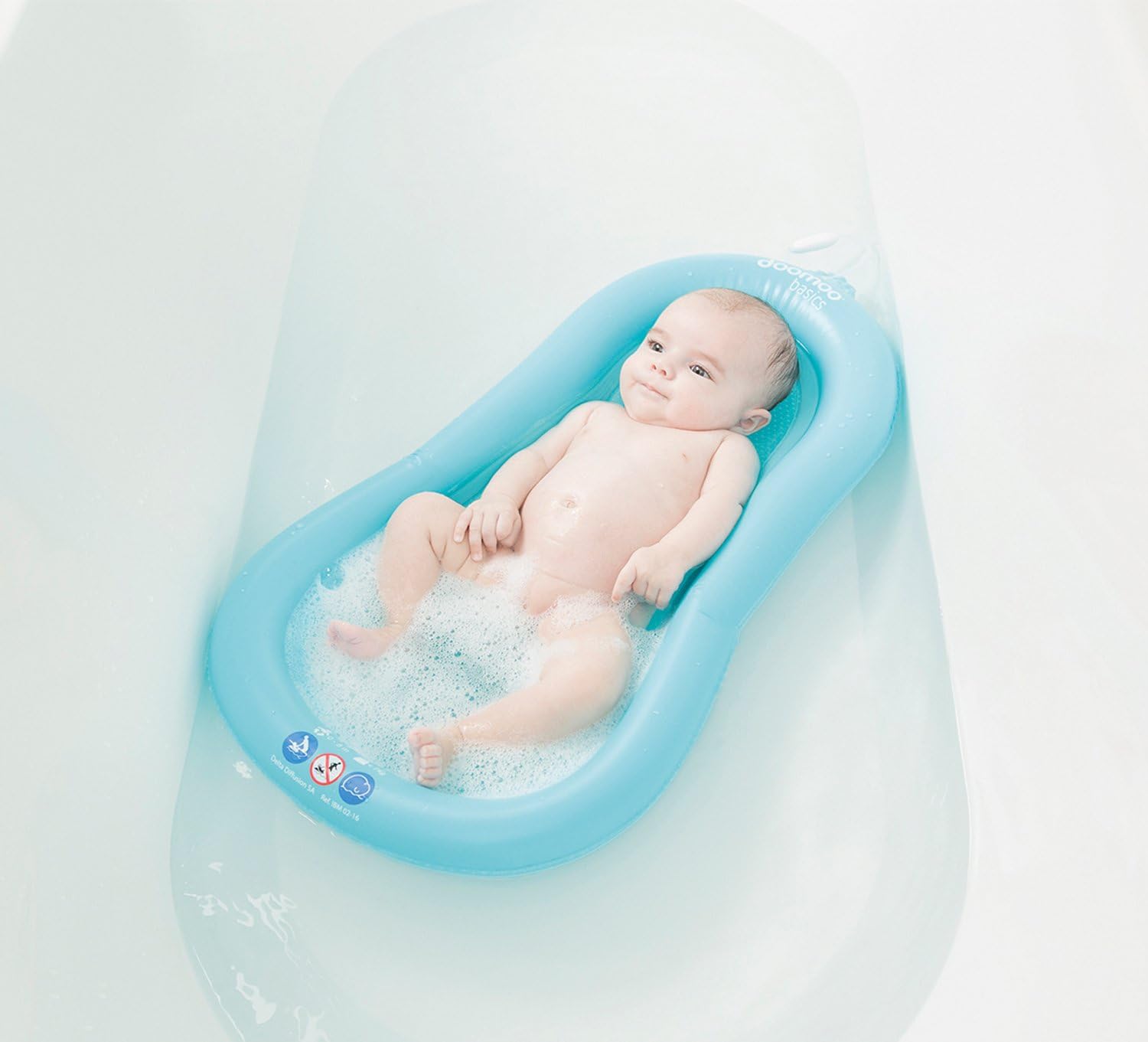 Opblaasbare Badmatras – Veilige Baby Badmatrassen – Comfortabel zowel voor Pasgeboren als voor Ouders – Brengt een moment van ontspanning in het water – Doomoo Basics