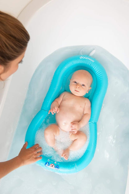 Opblaasbare Badmatras – Veilige Baby Badmatrassen – Comfortabel zowel voor Pasgeboren als voor Ouders – Brengt een moment van ontspanning in het water – Doomoo Basics