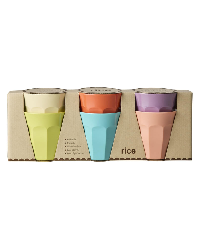 Rice - Melamine Cups - Assorted Glory Days Colors - Medium