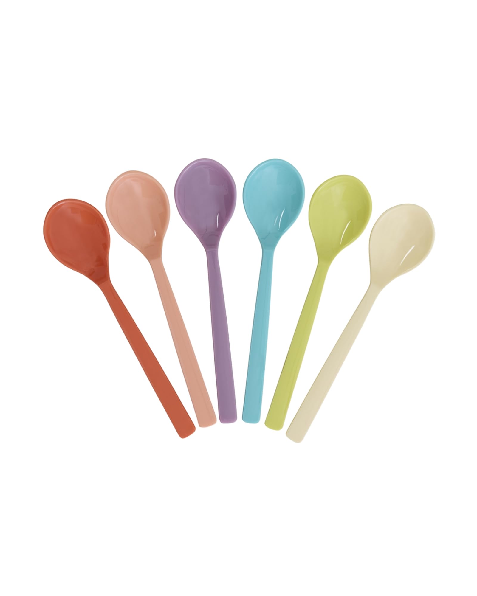 Rice - Melamine Tea Spoon - Glory Days Colors - Set Of 6