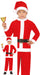 GUIRMA | Weihnachtsmann Kostüm für Kinder - Hose, Gürtel und Hut - Weihnachts- und Neujahr Kostüme - Ideal für Santa Claus Partys und Weihnachtsfeiern