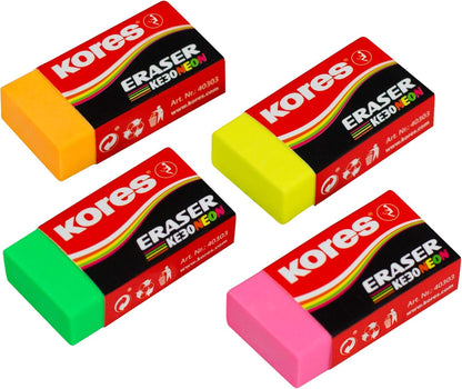 Kores - Ke30 Neon Erasers - 3-Pack (740313)