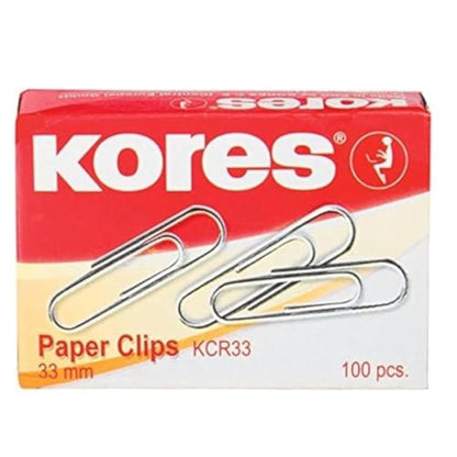 Kores  - Paper Clips 33 Mm – 100 Pcs. (743011)
