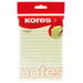 Kores - Geel gevoerde kleverige notities - gekleurde, zelfklevende notities, memoblok, vision board accessoires, notitieblok, schoolbenodigdheden, lerarenbenodigdheden, kantoorbenodigdheden