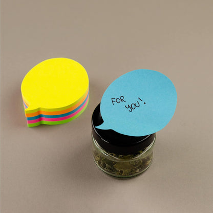 Kores - Bubble Shaped Fantasy Sticky Notes - Gekleurde, Sticky Notes Set, Briefpapier benodigdheden, Notitieblok, Schoolbenodigdheden, Leraar benodigdheden, Kantoorbenodigdheden - 70x70mm, Pack van 1