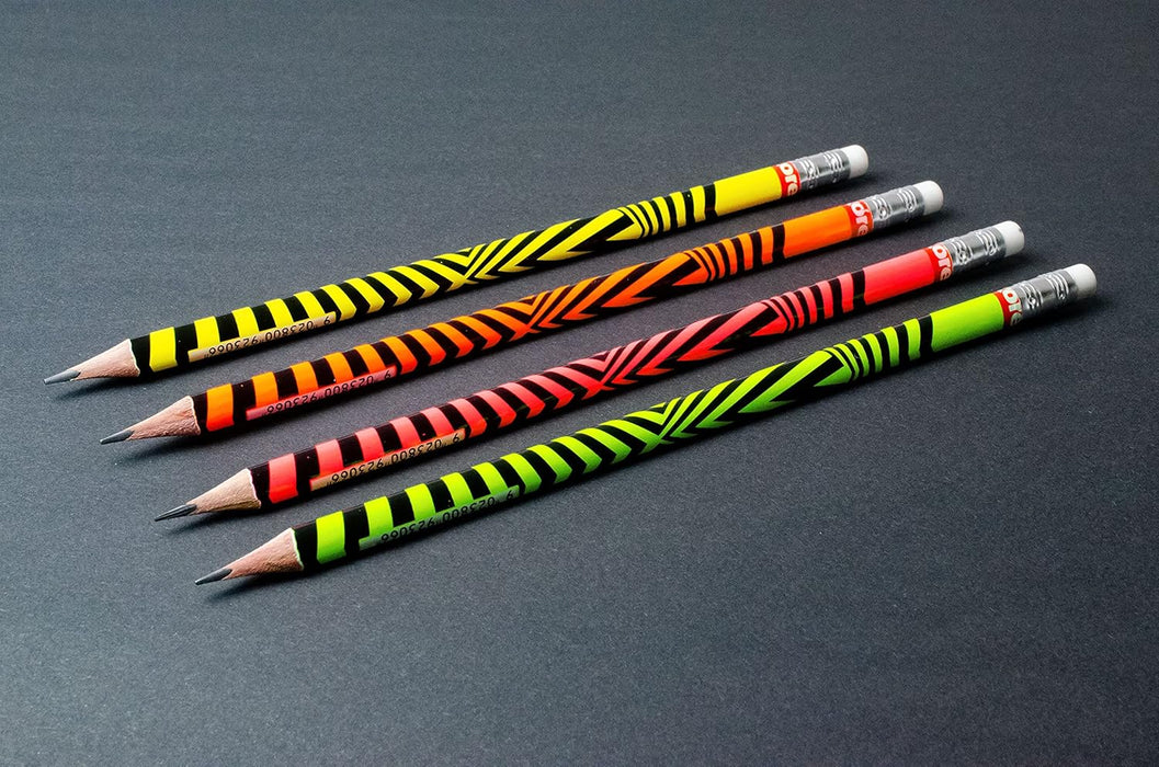 Kores - Grafitos Neon: HB grafietpotloden met zachte lood, driehoekige vorm, schoolbenodigdheden voor schrijven, tekenen en schetsen, Pack van 12