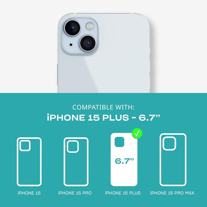 Tech21 Evo Crystal Kick case for iPhone 15 Plus - Compatible with MagSafe - Impact Protection Case - White